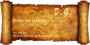 Dobrin Gitta névjegykártya